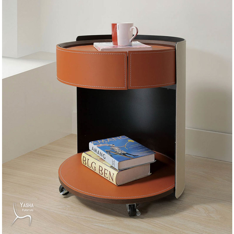 B27-11 沃斯特馬鞍皮床頭櫃(KM019)