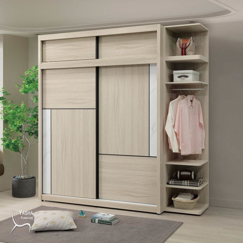 B36-01 萊米克7.5x8尺推門高衣櫥(HY918+HY919+HY920+HY921)