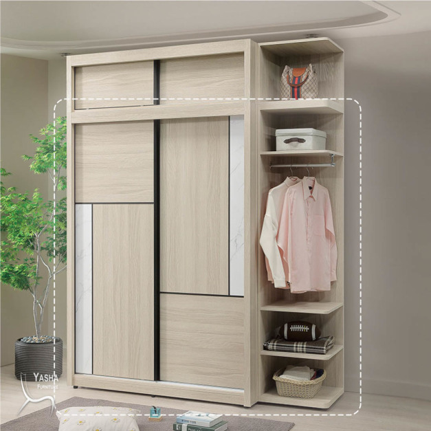 B36-07 萊米克5.5x7尺推門衣橱(HY916+HY920)