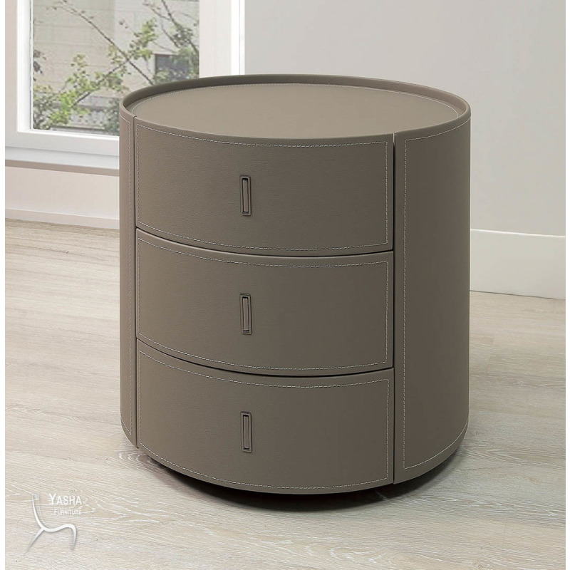 B27-07 伊萊恩馬鞍皮床頭櫃(KM013)