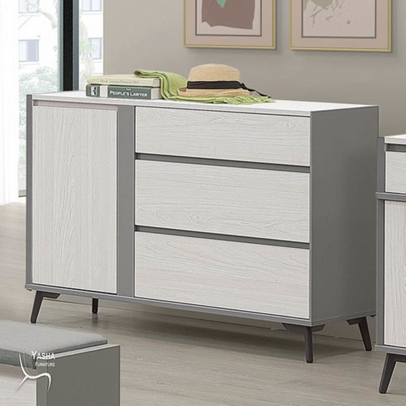 B43-09 科琳4尺三抽開門收納櫃 (M154)