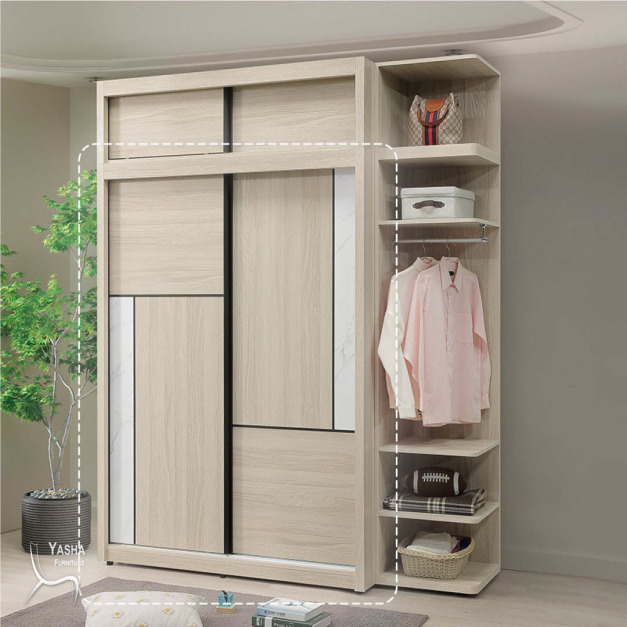 B36-08 萊米克4x7尺推門衣櫥(HY916)