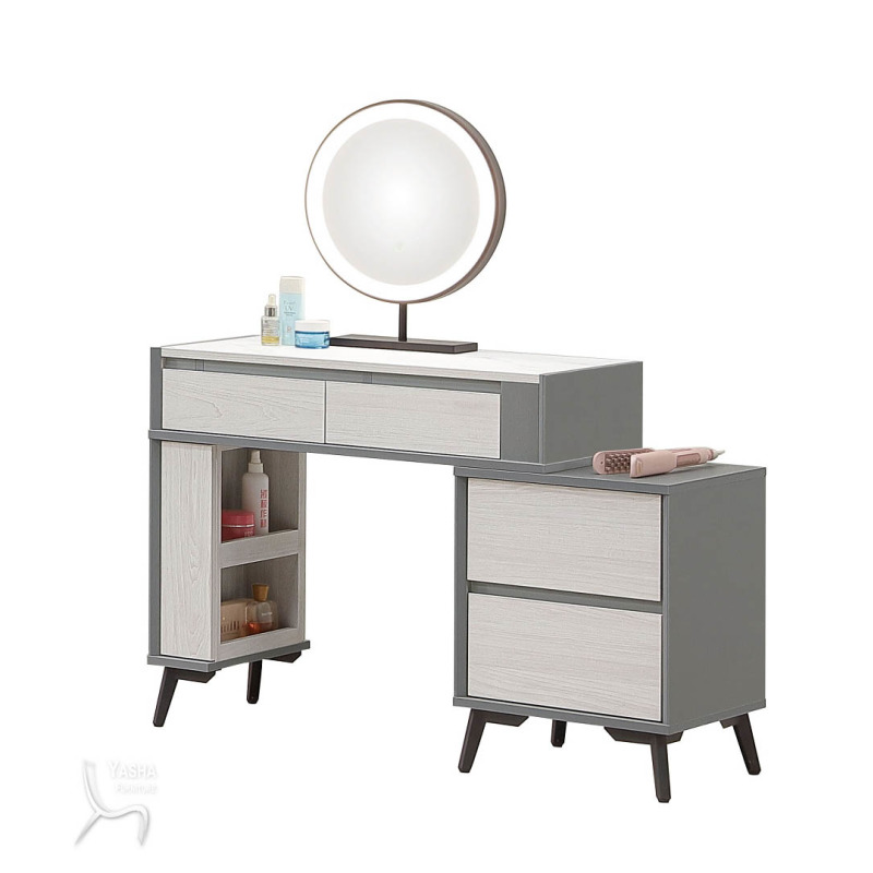 B43-10 科琳2.7尺伸縮鏡台 (含椅)(M155+M156+M157+M158椅+911圓鏡)