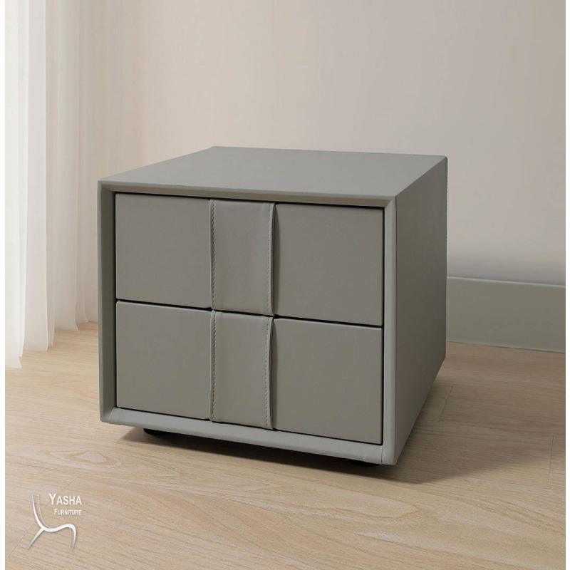 B28-05 貝萊斯皮革床頭櫃(KM002)
