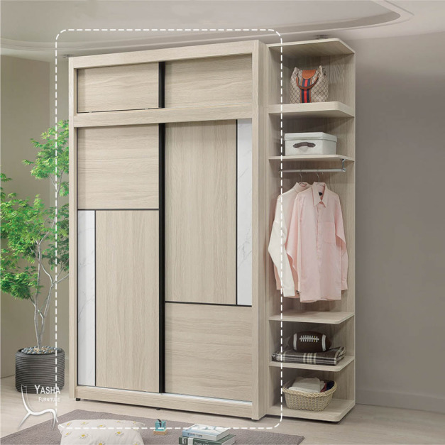 B36-06 萊米克4x8尺推門高衣橱(HY916+HY917)