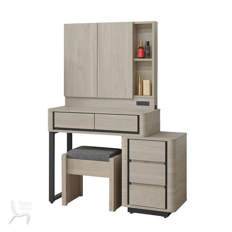 B55-08 威瑟斯2.7尺伸縮掀鏡台 (含椅)(HY861+HY864椅)(共5件)