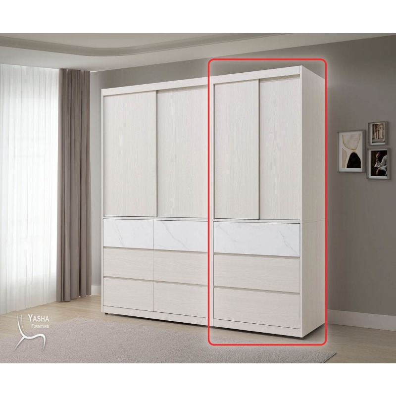 B64-03 泰倫3&times;7尺推門衣櫥 (L105)