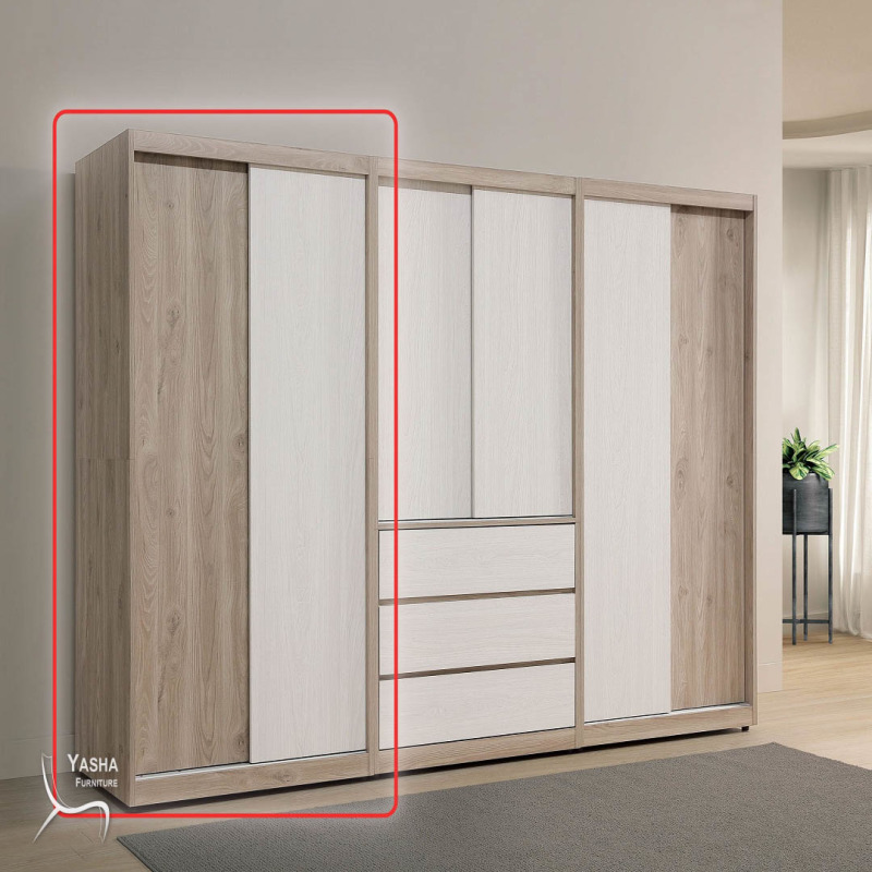 B68-03 伊格絲2.7尺雙吊推門衣櫥 (L740)