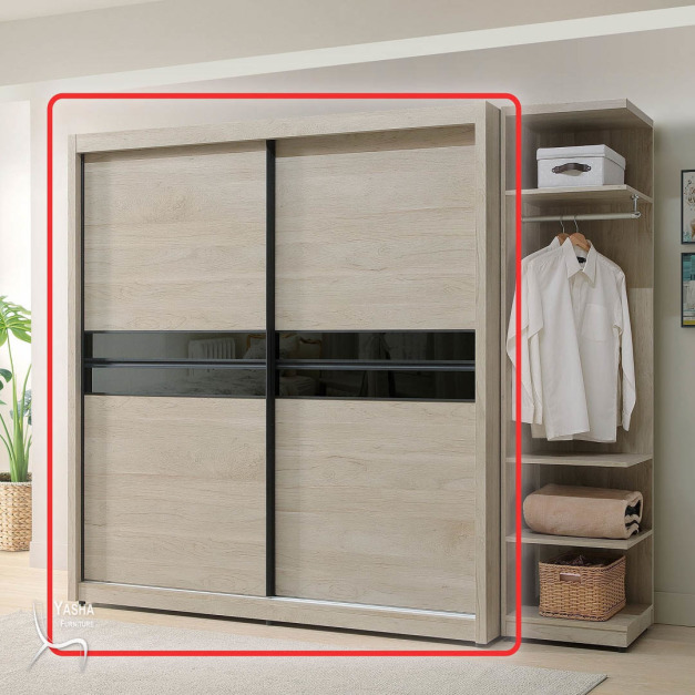 B56-05 威瑟斯6尺推門衣櫥(HY865)