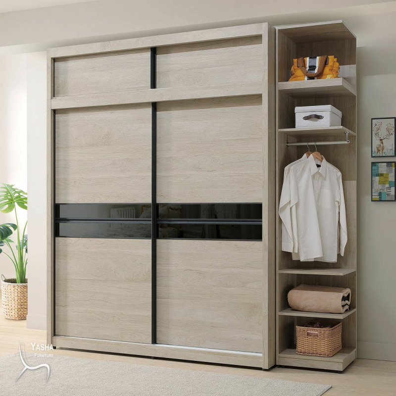 B56-01 威瑟斯7.5尺推門高衣櫥(HY865+HY866+HY867+HY868)