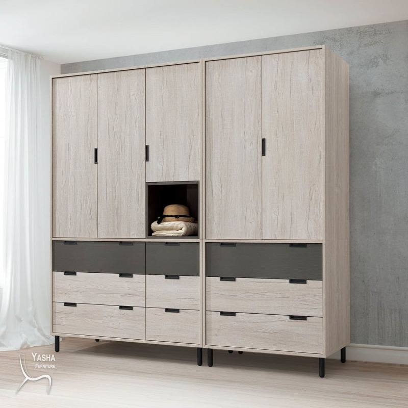 B102-02 溫哥華7×7尺組合衣櫥(H311+H312)