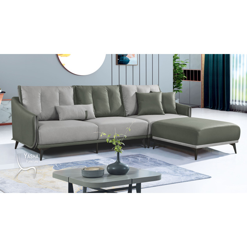 B218-02 拉爾夫L型科技布沙發 (T279-2)