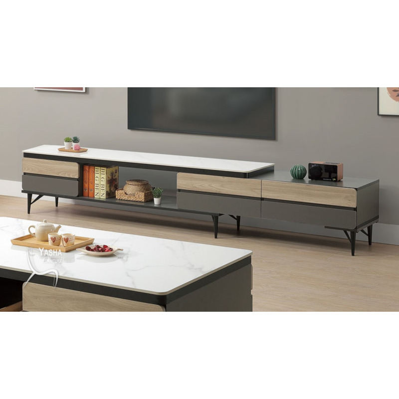 B354-01 寇克6尺岩板伸縮長櫃 (L206+J107岩板)