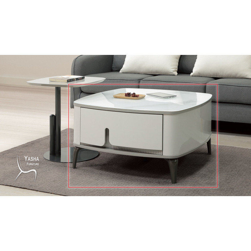 B270-03 威爾玻璃大茶几 (2331方几)