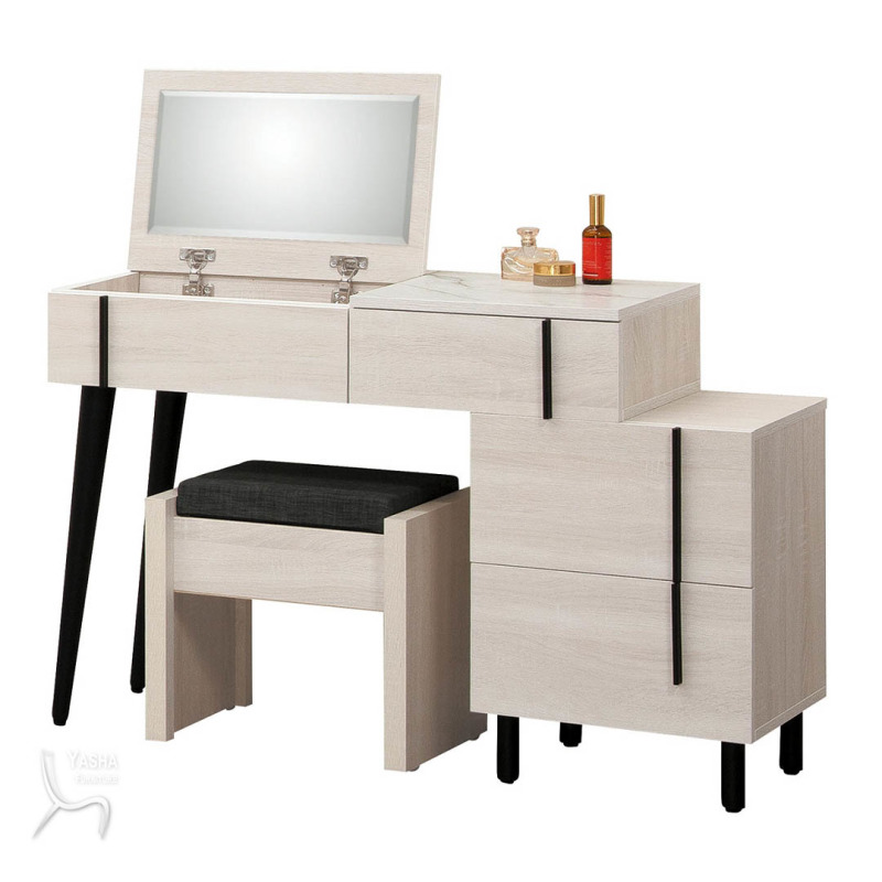 B89-10 安卡拉3尺伸縮掀鏡台 (含椅)(H779+HY708椅)