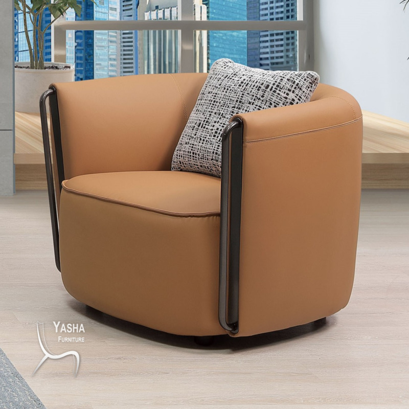 B213-03 法蘭克單人貓抓皮沙發 (H356單)