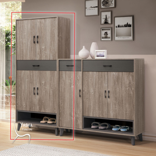 B408-04 奧蘭多2.7×6尺四門高鞋櫃 (F311)