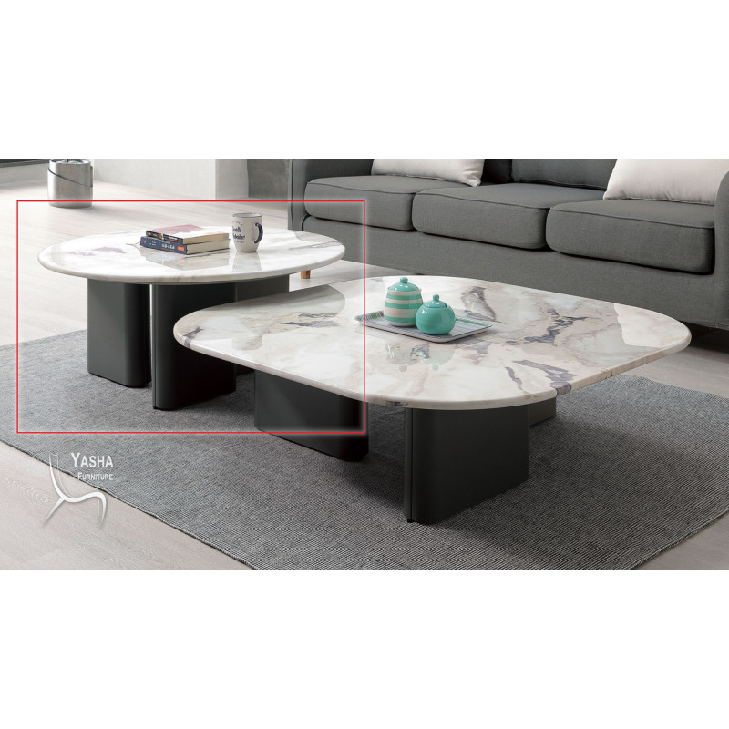 B307-02 亞利斯石面圓茶几 (CJ1032B)