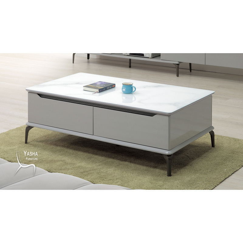 B278-02 瑪蒂玻璃大茶几 (2329-1300)