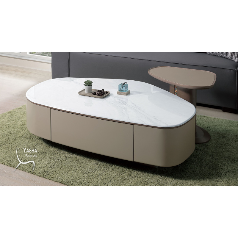 B272-01 凱斯特石面茶几組 (9090大＋小)