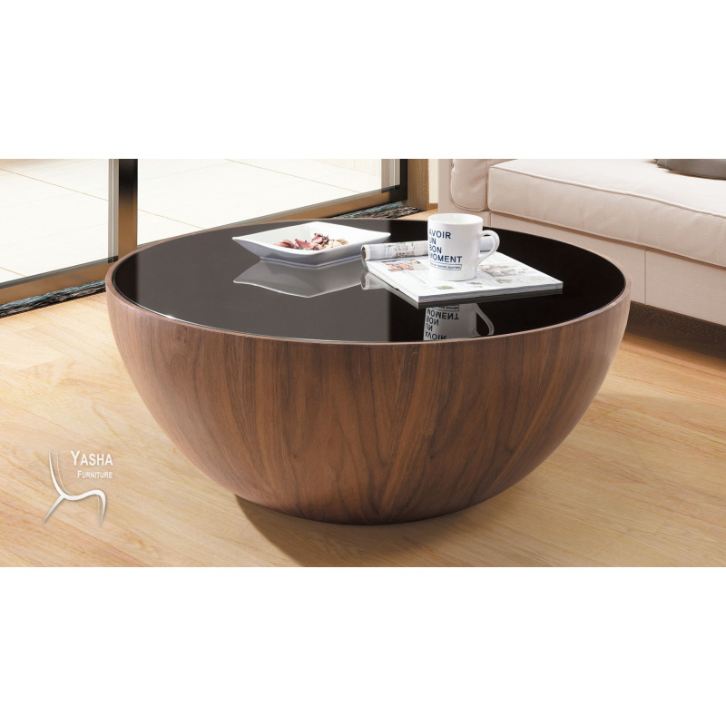 B262-02 博斯木紋玻璃大茶几 (G746)