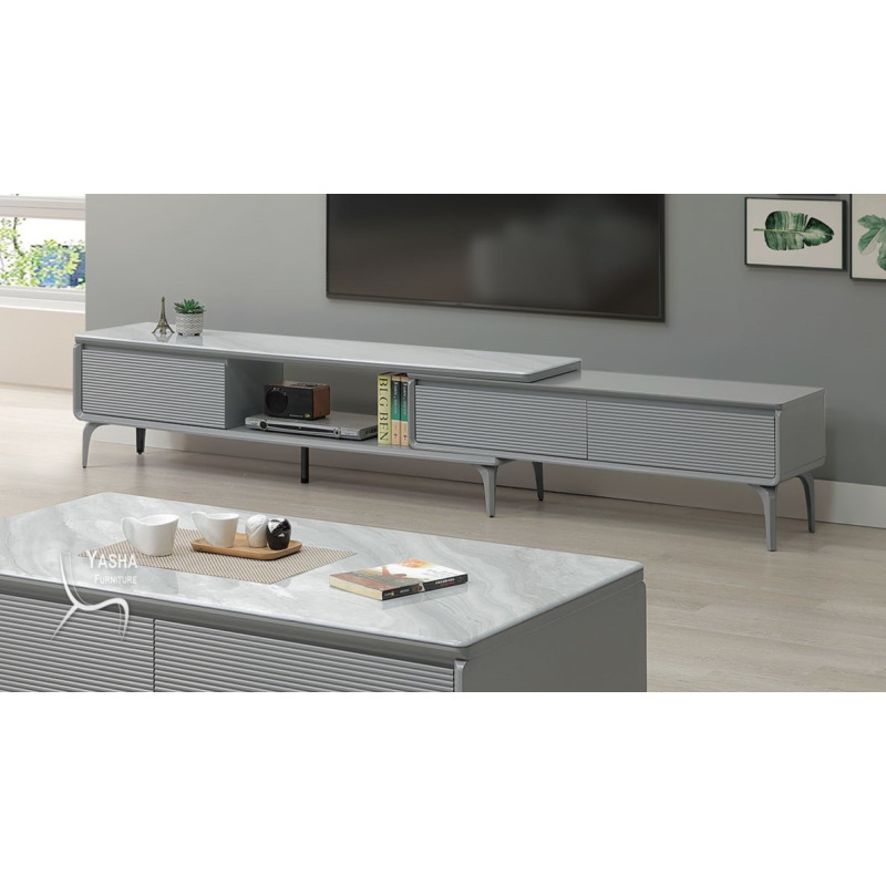 B347-01 格瑞塔6尺石面伸縮長櫃 (2338-1800)