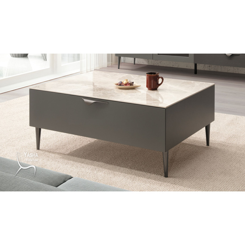 B280-02 哈爾岩板大茶几 (270淺灰)