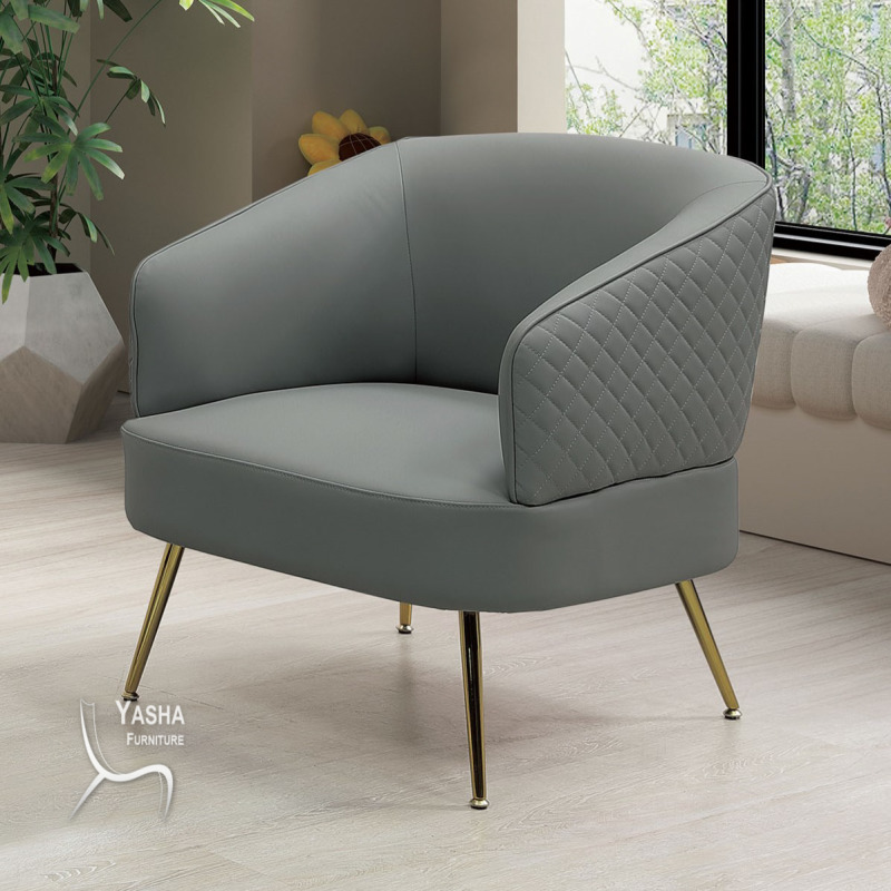 B233-01 李歐貓抓皮休閒椅 (TY002藍)