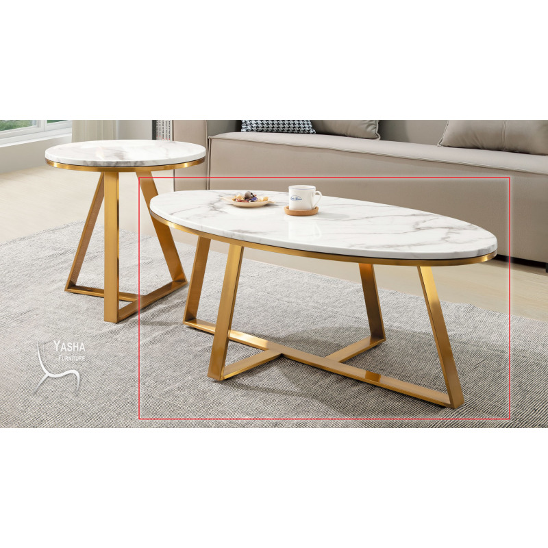 B314-01 衛斯理石面大茶几 (020橢圓)