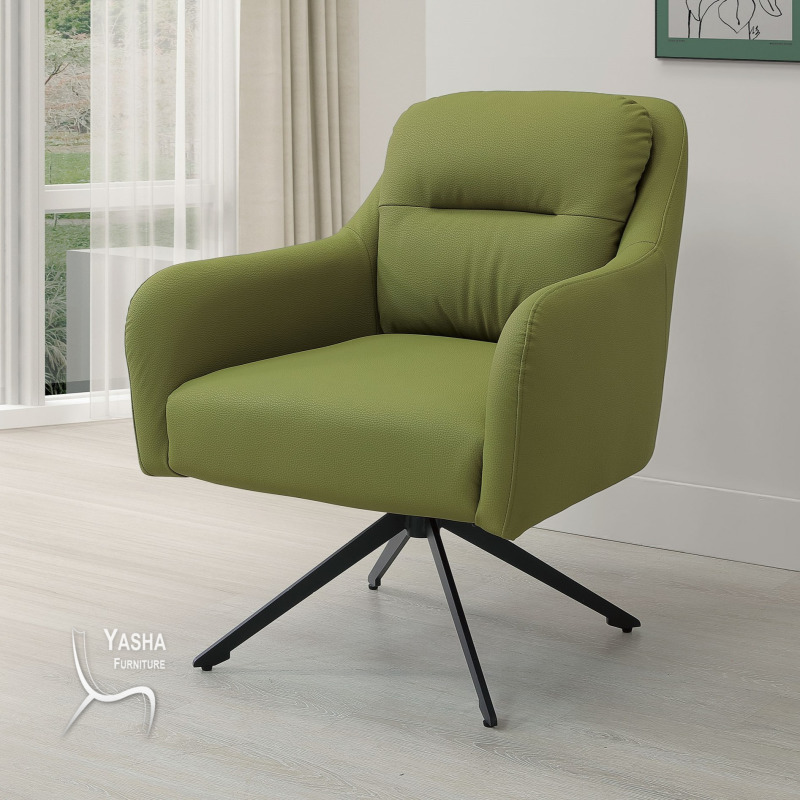 B232-03 羅傑貓抓皮旋轉休閒椅 (TY001綠)