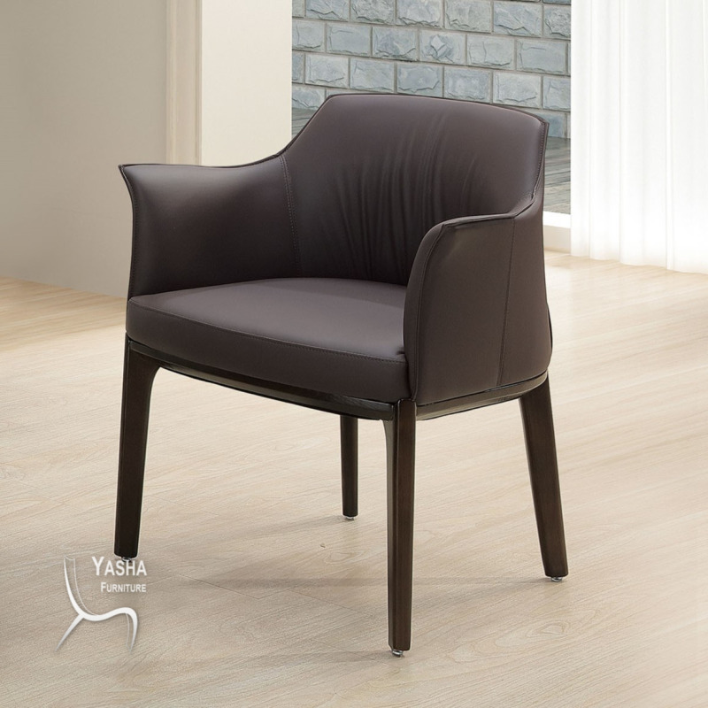 B235-02 伯爾實木休閒椅 (SJ606深咖)