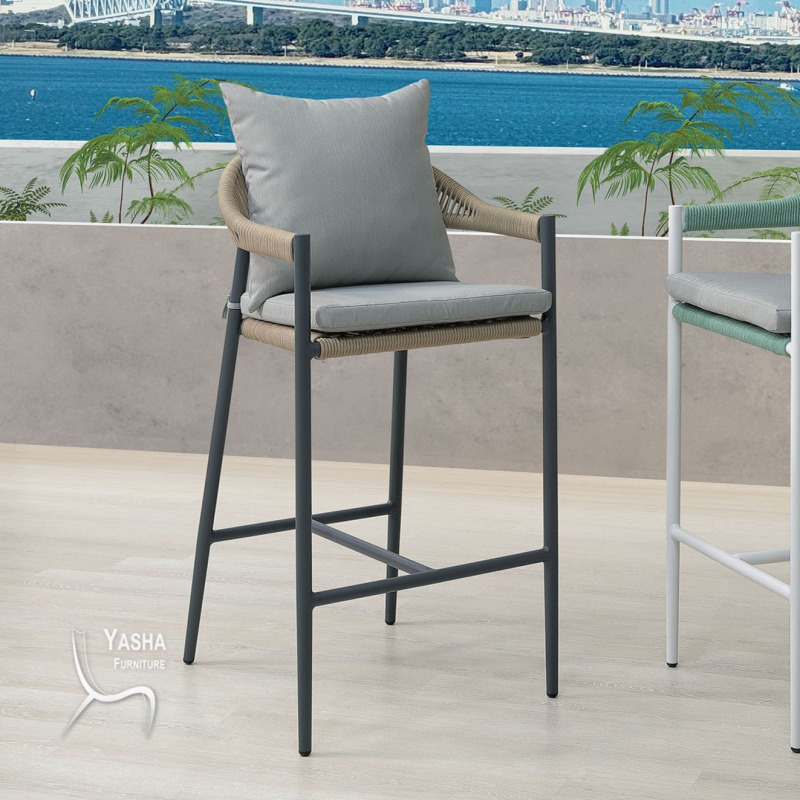 B246-05 派克戶外吧台椅 (ZF4025C 深灰)
