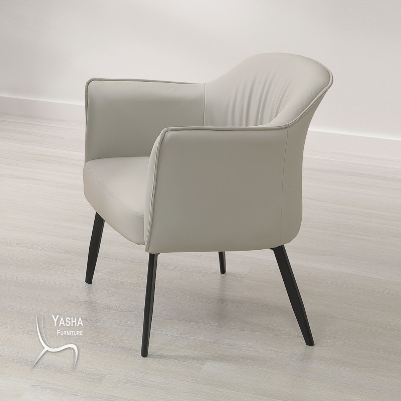 B234-04 菲比休閒椅 (198扶手)(淺灰)