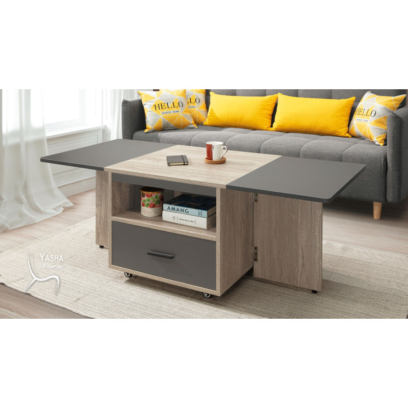 B339-11 雨果折合茶几 (H341)(炭燒色)