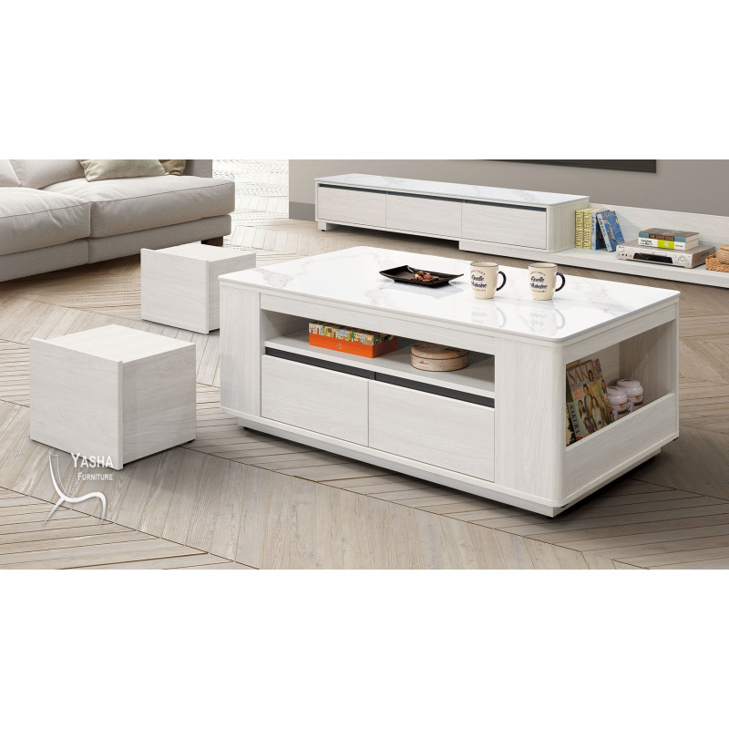 B285-01 卡森4.3尺岩板大茶几 (J105+J105岩板)