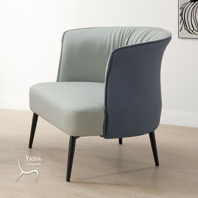 B231-06 保羅休閒椅 (545淺灰/藍)