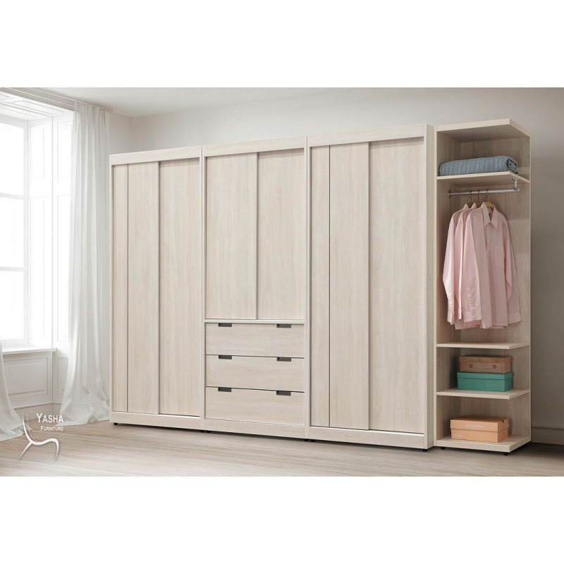 B90-02 安卡拉9.5尺組合衣櫥
(HY780×2+HY781+HY712)