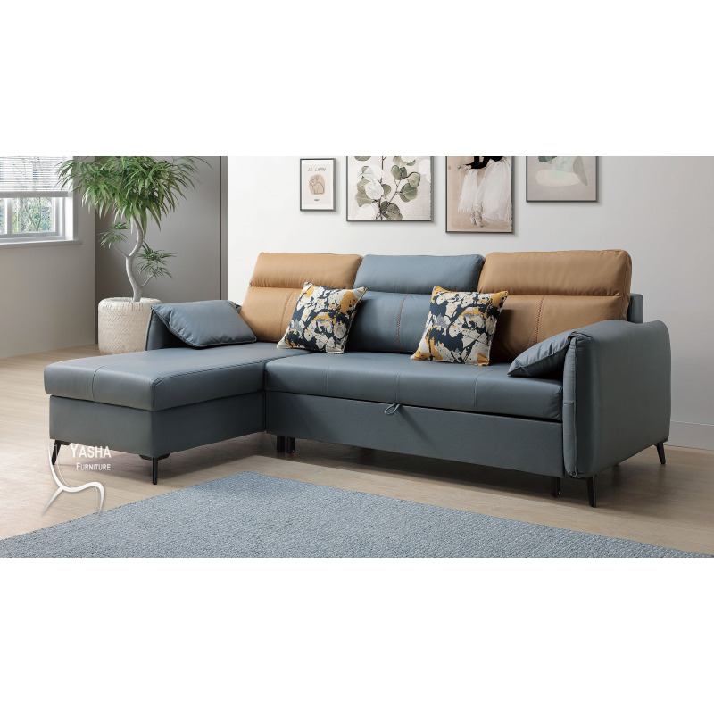 B220-01 伍迪L型功能鐵架沙發床 (236-03)