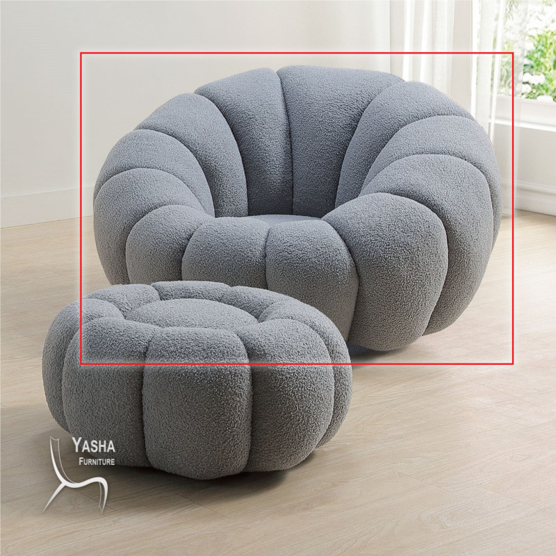 B238-01 維拉南瓜單人椅 (DY0083)(灰)