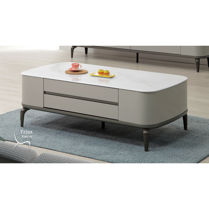 B277-01 莫尼玻璃大茶几 (255-130)