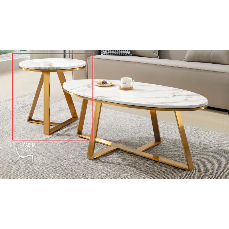 B314-02 衛斯理石面小茶几 (020小圓)