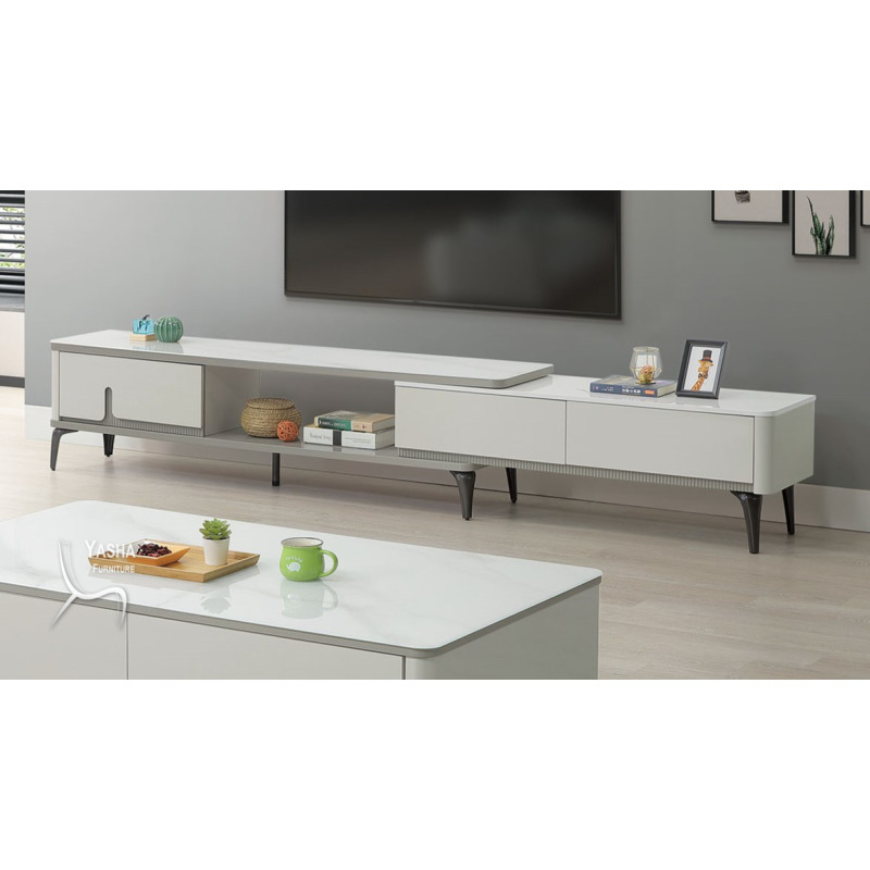 B358-01 傑尼特6尺玻璃伸縮長櫃 (2331-1800)