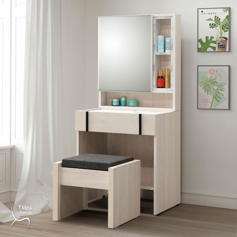 B89-11 安卡拉2尺鏡台 (含椅)
(HY786+HY708椅)