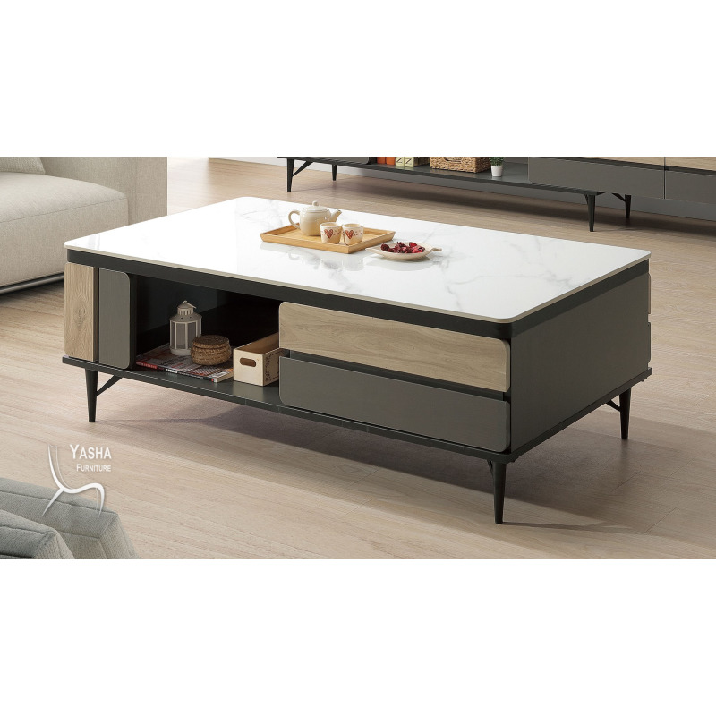 B280-01 寇克岩板大茶几 (L205+J105岩板)