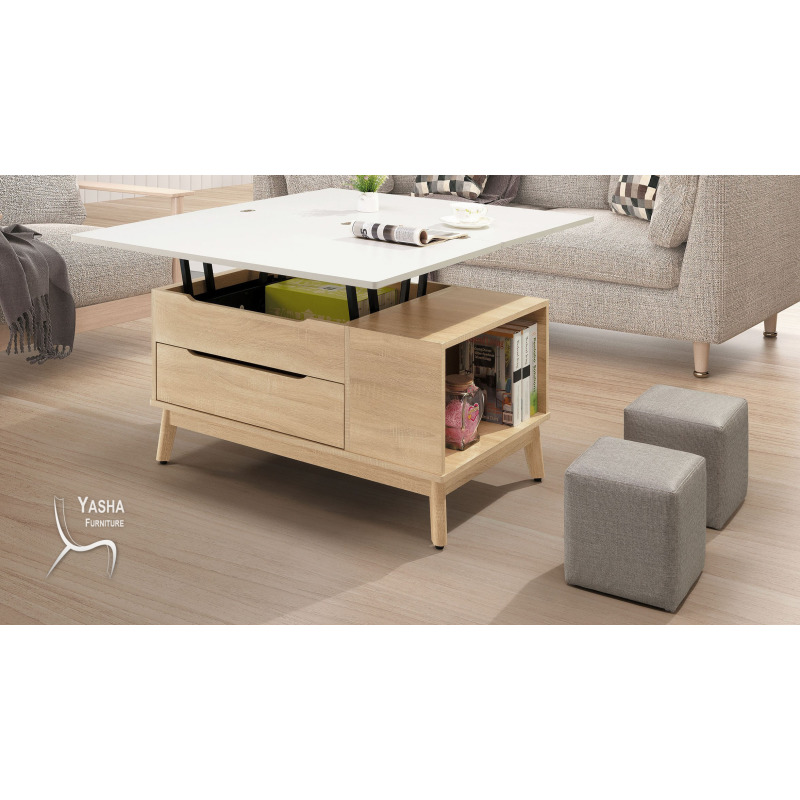 B295-01 奧斯陸3.3尺雙升降茶几 (G525)