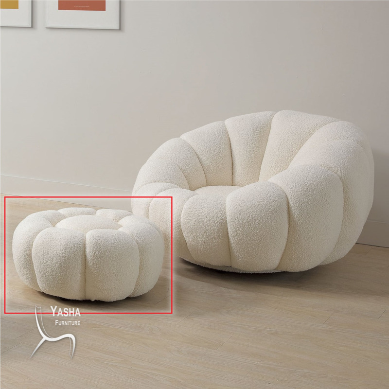 B238-04 維拉南瓜椅凳 (DY0083T)(米白)