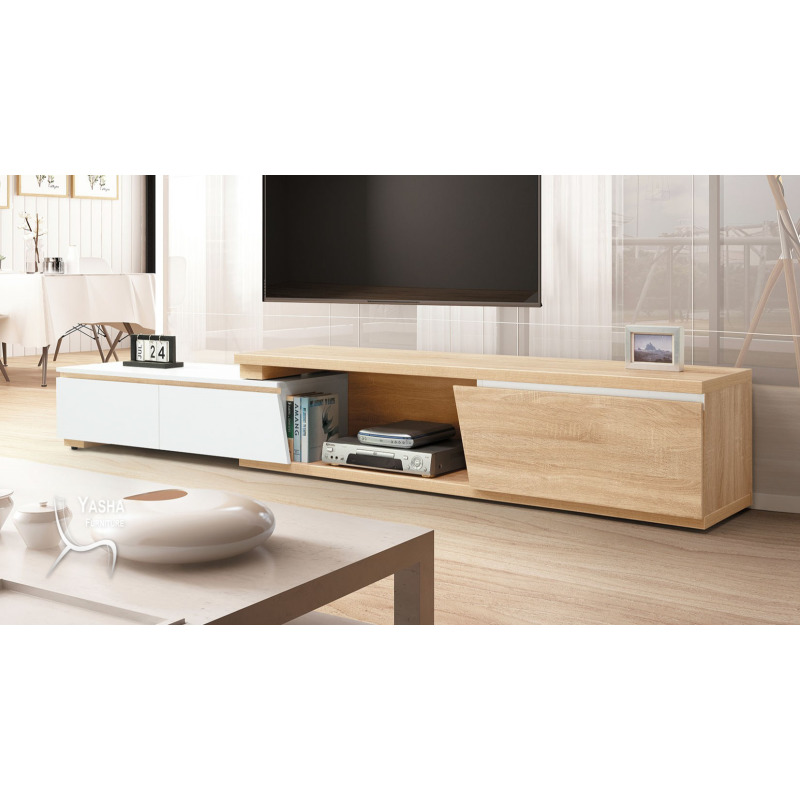 B374-02 傑斯6尺伸縮長櫃 (G354) (原木／白)