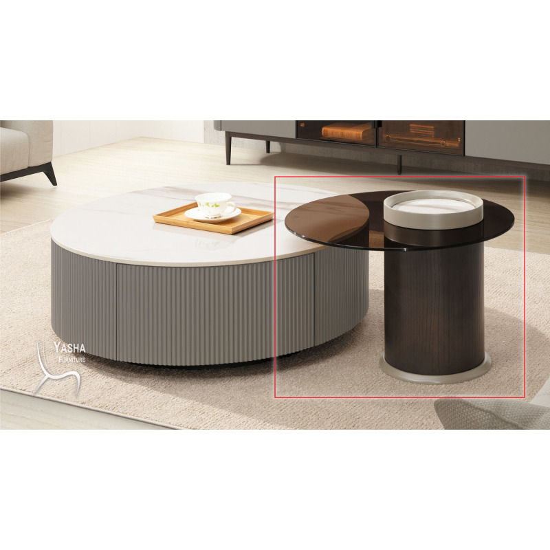 B255-02 朱莉亞岩板小茶几 (9026小)