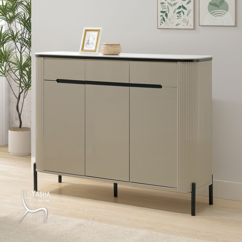 B407-04 韋伯4尺岩板鞋櫃 (3124 黑腳)