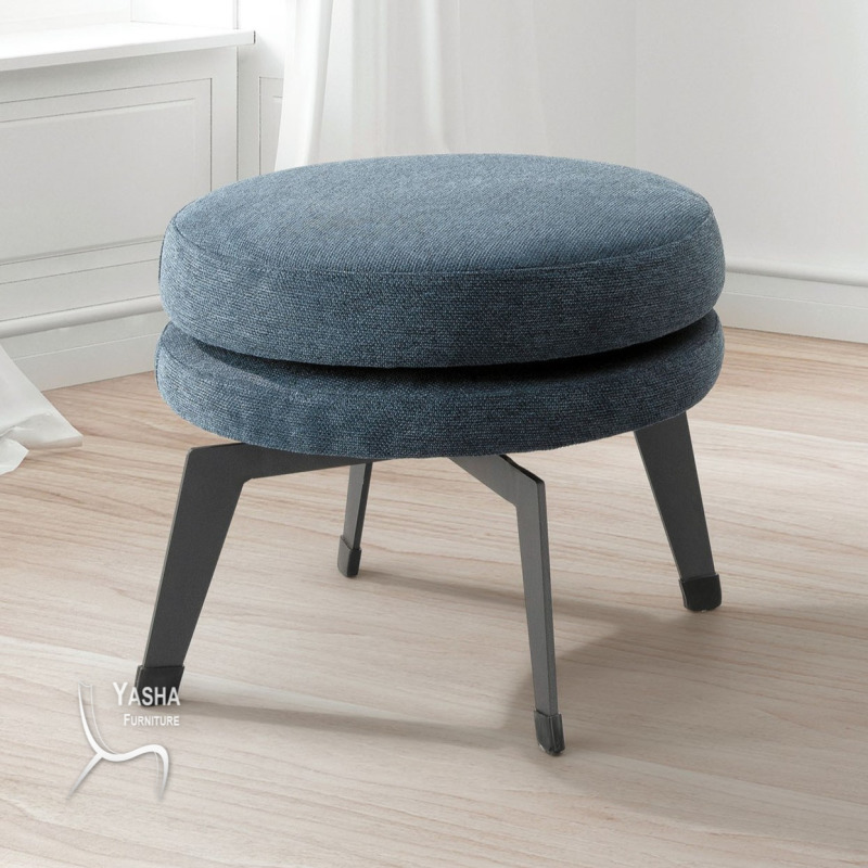 B240-04 莉維亞旋轉椅 (深灰布)(CY817)